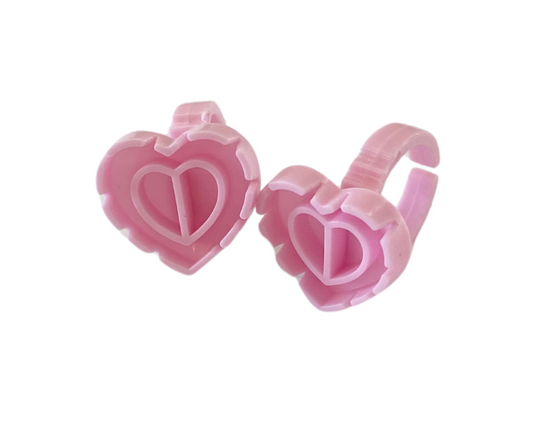 Heart glue rings 100 pack