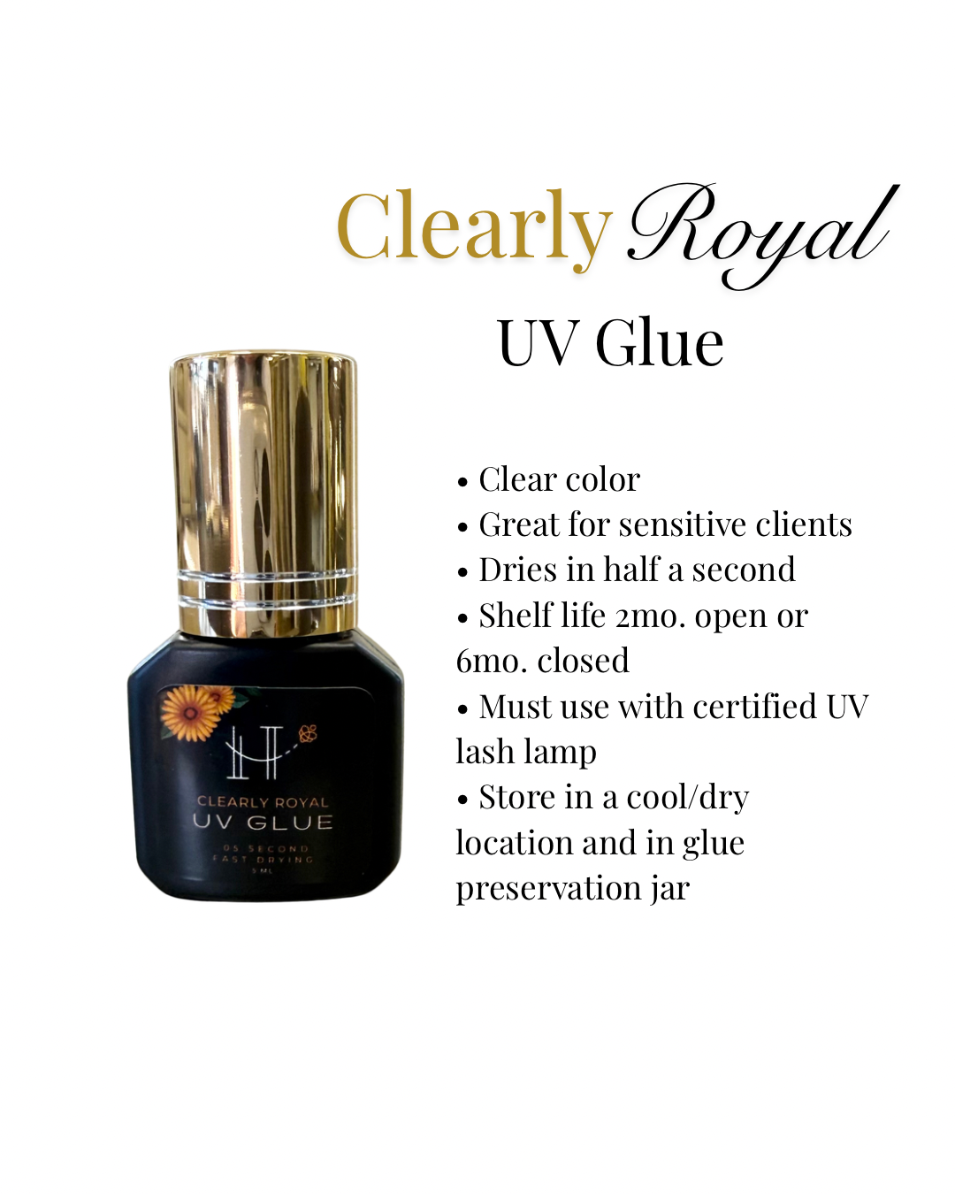 UV Glue- Clearly Royal